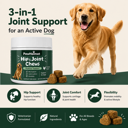 PawHeimat Hip & Joint Chews for Dogs